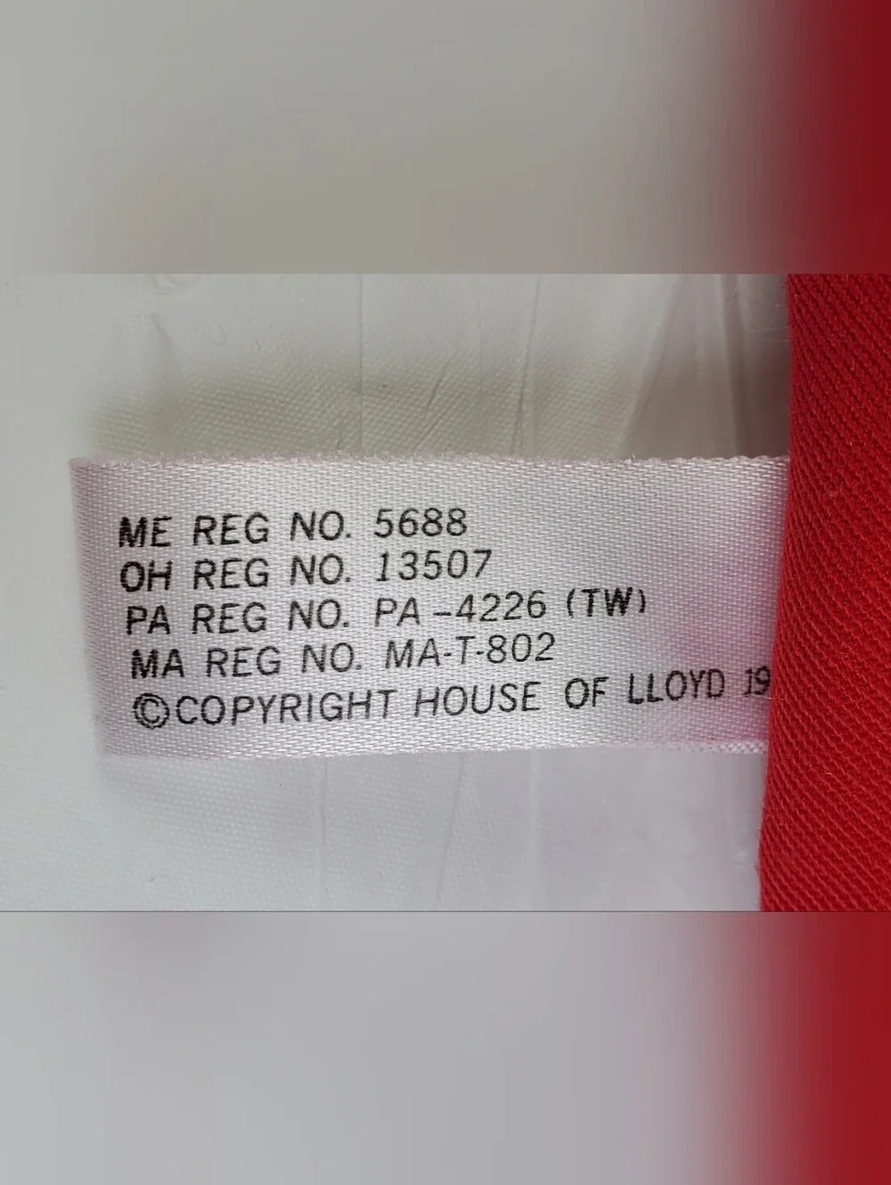 House of Lloyd VTG Santas Suit Up Striped Red Overalls Replacement Outfit - GUC